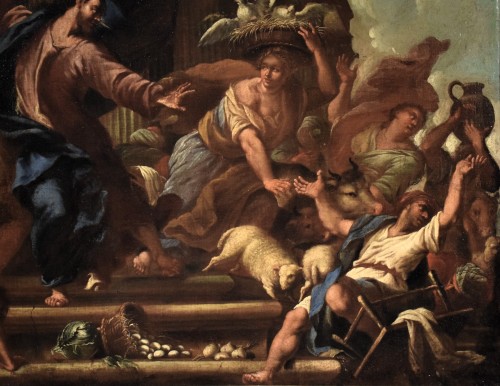 Jésus chasse les marchands du temple - Francesco Solimena (1657-1747) atelier - Louis XIII